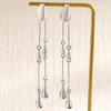 1 Paar Lange Ohrringe Wassertropfen Quaste Leichte Flexible Kette Ohrringe für Damen Verlängerndes Design Leichte Alltagsohrringe