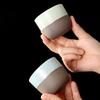 120ML Matte Creative Retro Rough Pottery Teacups Ceramic Coffee Mug Handmade Wine Cups Chinese Kung Fu Tea Cup Home Drinkware