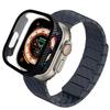 Carbon Fiber Strap+PC Case For Apple Watch Band Ultra 2 49mm 45mm 41mm 44mm 40 42mm Magnetic Bracelet iWatch 9 8 7 6 5 4 3 SE