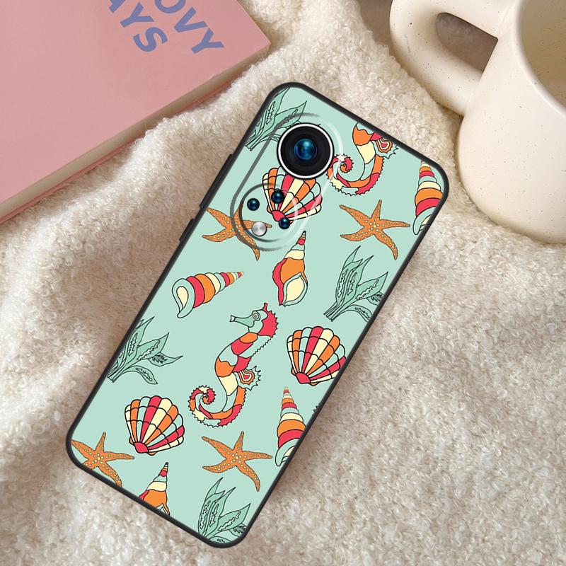 Seashell Shell Sea Art Case For Honor X9a X8a X8b X9b X9c X8 X9 50 70 90 Lite Honor 200 Pro Magic 7 5 6 Lite Coque