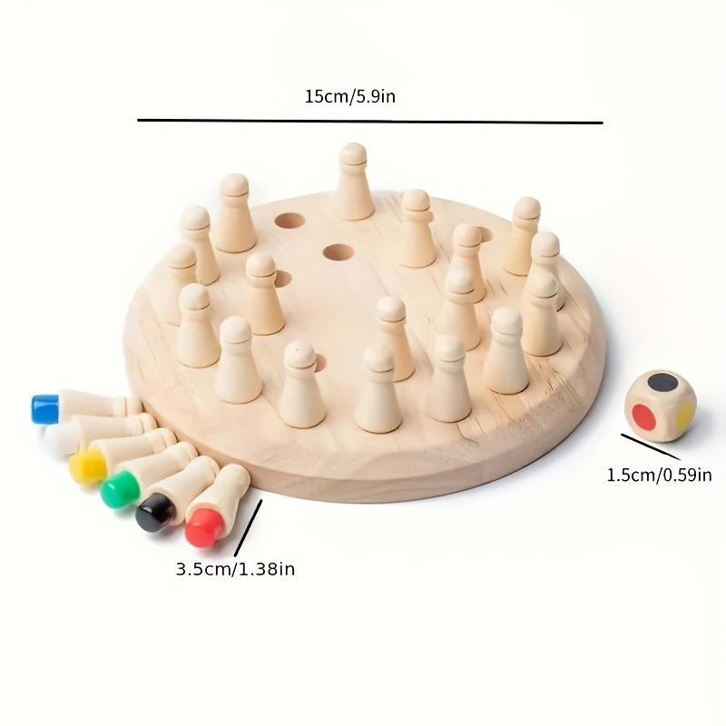Wooden Color Memory Board Game Concentration Parent Interactive Fun Educational Toy Suitable for Teens and Adults Intermediate Skill Level Matching