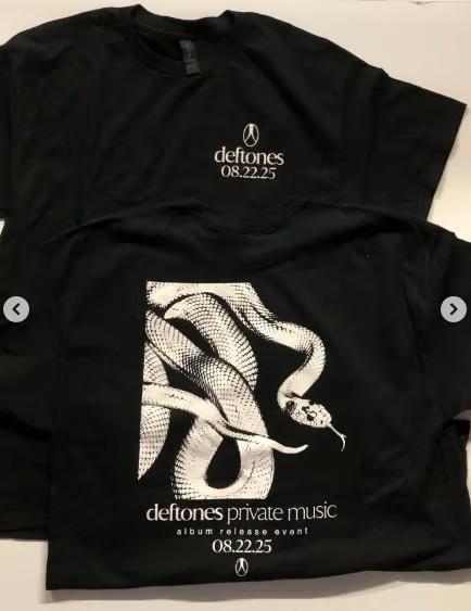 Deftones private music album 22 August 2025 short sleeve 2 side shirt Unisex T-Shirt XXXXL