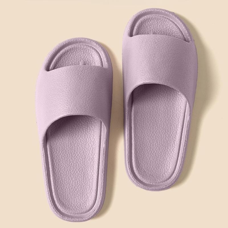 Женские однотонные тапочки повседневные туфли с открытым носком удобные домашние тапочки для ванной комнаты 36-37 фиолетовый 727₽