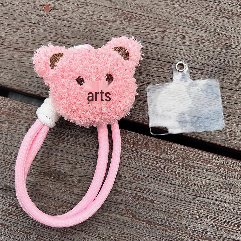 Autumn/Winter Cute Bear Plush Wristlet Phone Case & Lanyard