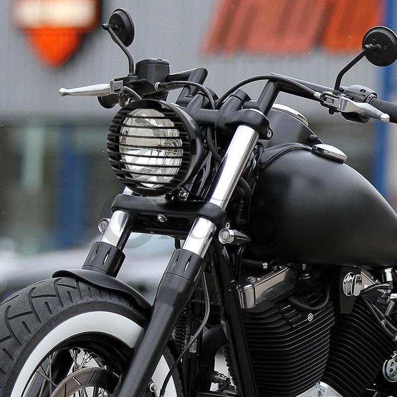 Harley XL883/XL1200 48 Dyna Softail Black Grille Headlight Cover
