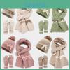 Cute Autumn Knit Hat Scarf Gloves Threepiece Winter Accessory For Ladies