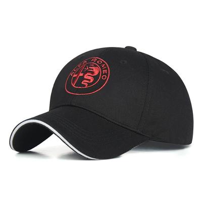 Czapka z daszkiem z logo samochodu dla kobiet i mężczyzn, casualowa czapka z daszkiem typu "kaczy dziób", regulowany kapelusz przeciwsłoneczny dla Alfa Romeo 147 159 Stelvio MiTo Giulietta Valve