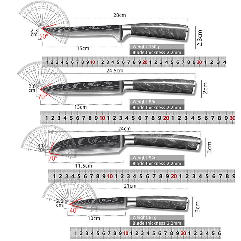 Kitchen Knives Stainless Steel Japanese Chef Knife Slicing Boning Peeling Meat Cutting Sushi Knife High-Quality Cooking Cutter
