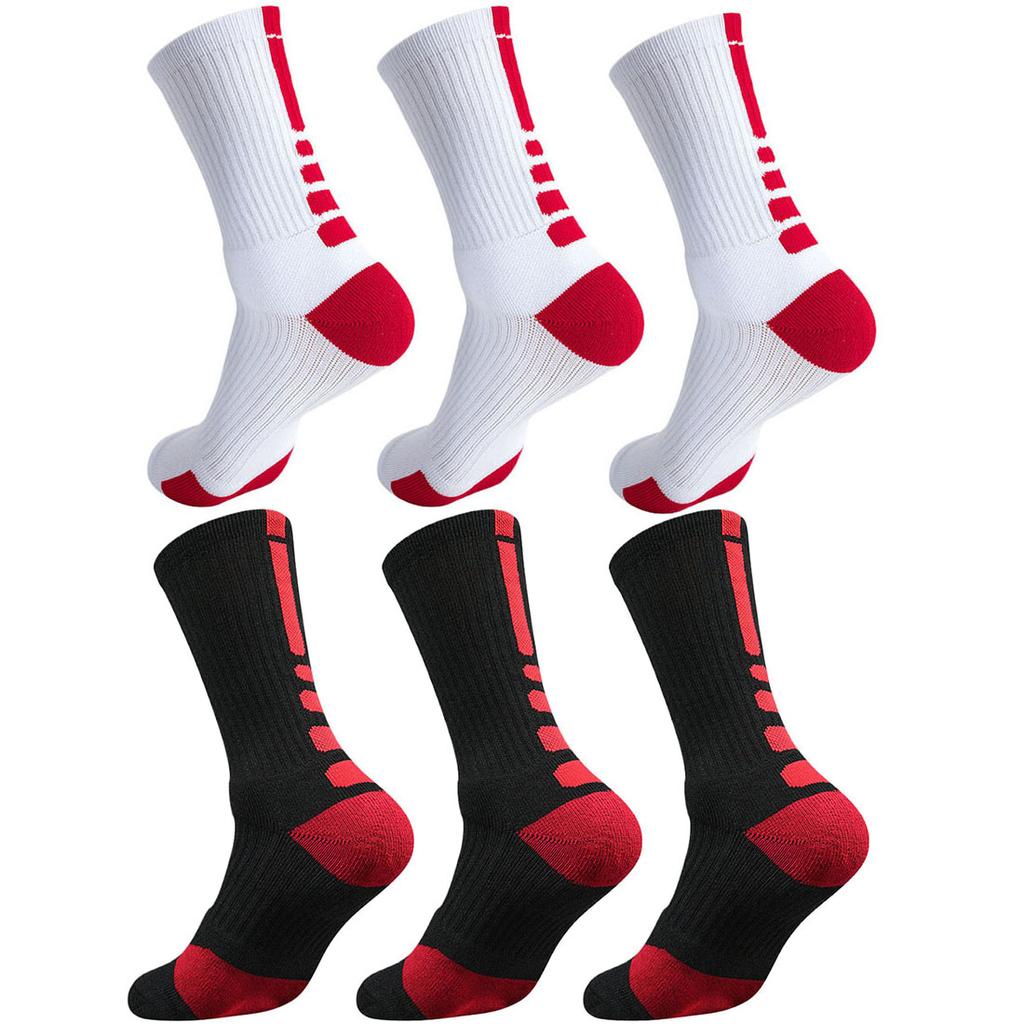 6 Paar Frotteesohle Sportsocken für Herren Damen Fußball Basketball Baseball Rugby Fußball Laufen Tennis