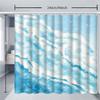 1pc Wave geometry Shower Curtain with Metal Grommets, Polyester Bath Curtain Widow Curtain Bathroom Decor & Accessories