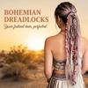 Ombre Textured Dreadlock Ponytail 24Inch Twist Braid Hairpiece Women's Braided Wigs  for Women