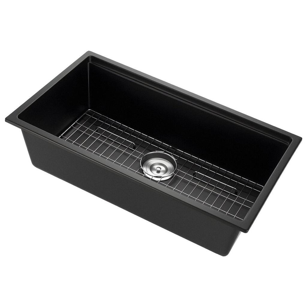 84 Cm Granite Kitchen Sink Undermount Single Bowl Drop-In Basin for RV Bar