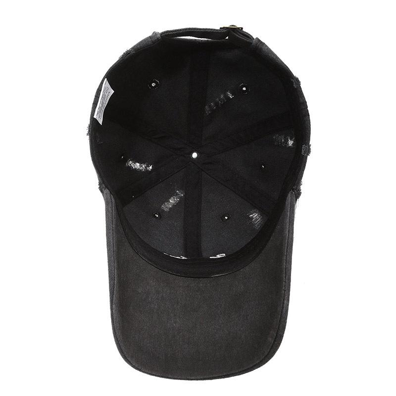ins retro ripped soft top cap women's spring and summer fashion personality simple street sunscreen baseball cap men