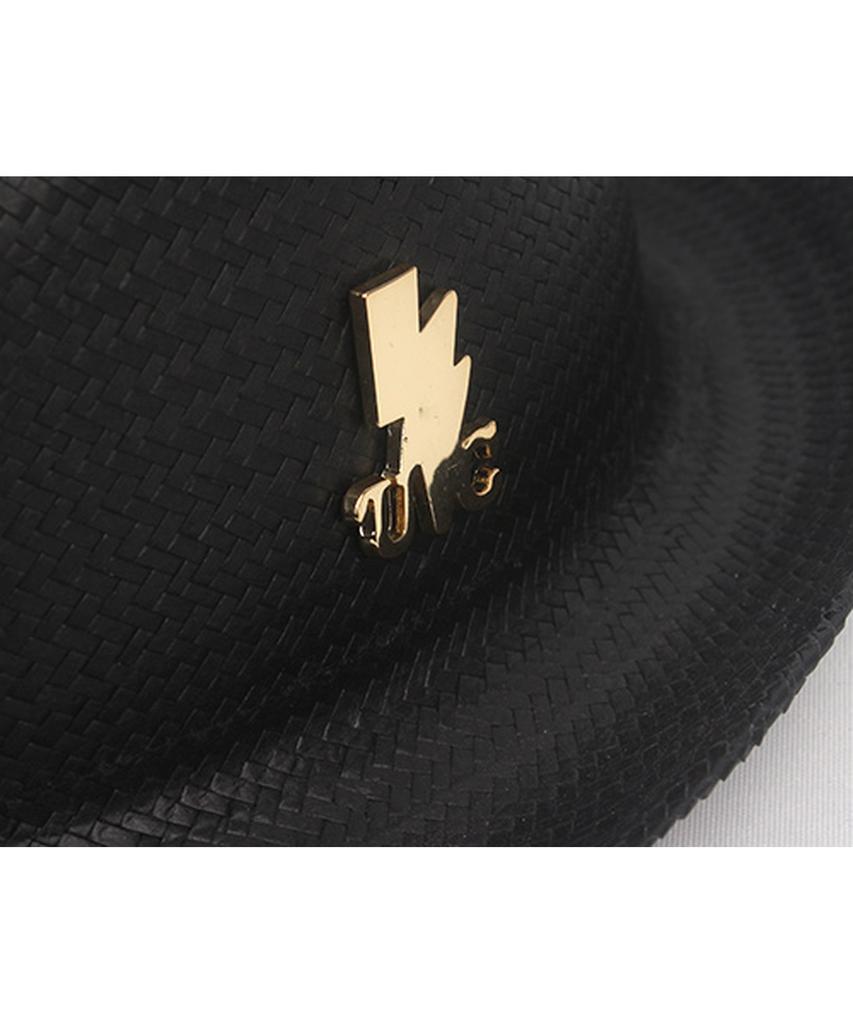 Yunibeosyeolkemiseuteuli Bu Gentle Simple Black Fedora Summer Hat
