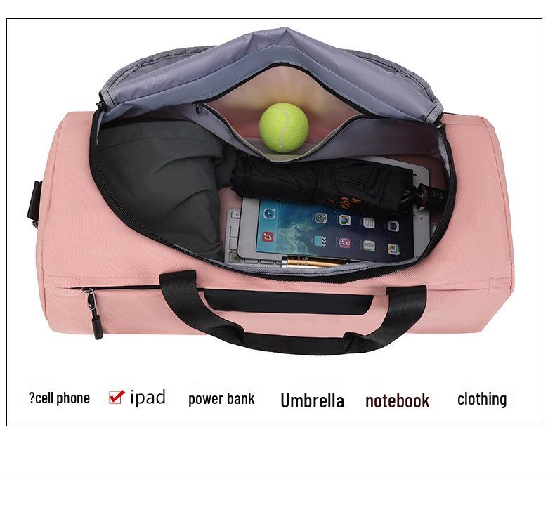 Large Capacity Multi-Function Sports & Travel Bag with Wet/Dry Separation, Crossbody, Shoulder, and Hand Carry Options