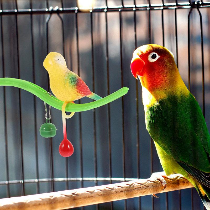 1Set Bird Perch Plastic Stand Parakeet