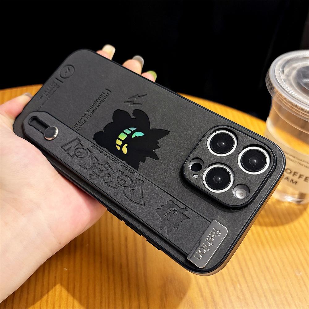 Kreslený kožený obal na telefon Gengar s poutkem na zápěstí Pro Apple iPhone 16 15 14 Plus 13 12 Pro Max 11 16ProMax 15plus