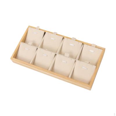 Jewelry Display Tray for Necklaces And Pendants with 8 Grids Store Use