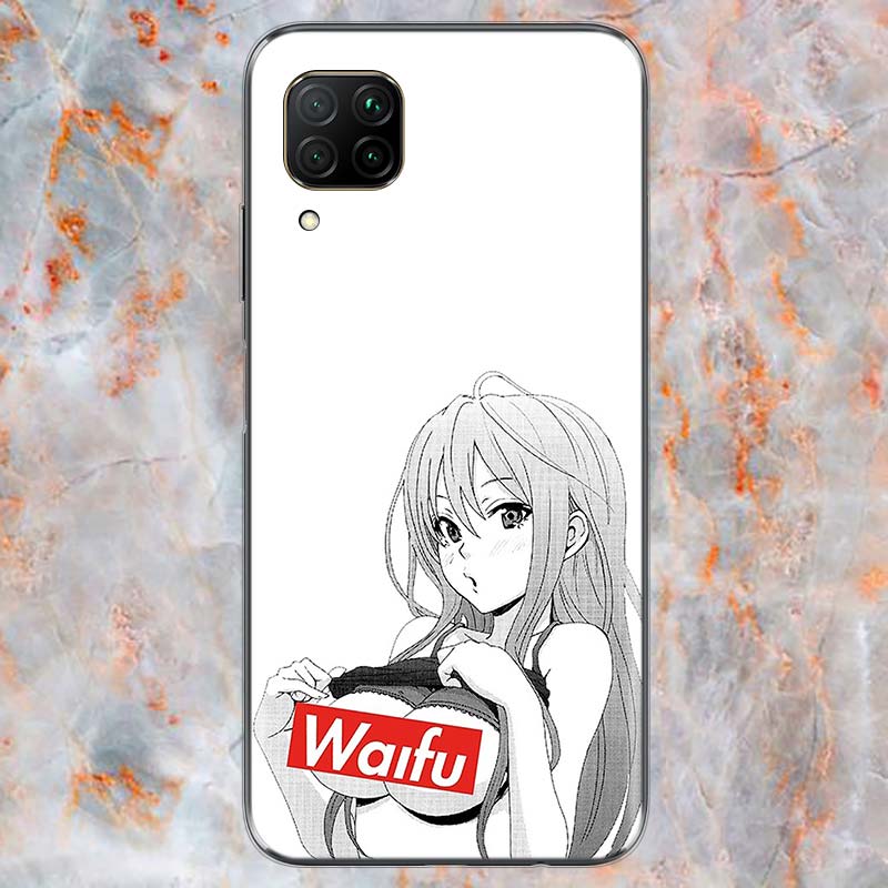 Sugoi Senpai Anime Waifu For Huawei Mate 40 30 20 20X 10 RS P Smart 2021 2020 Z S Pro Plus Lite 2019 Phone Case Shell