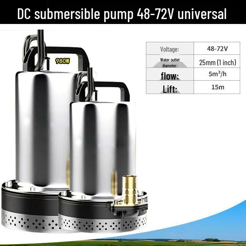 

48-72V Brushless DC Submersible Water Pump for Electric Vehicles & Farmland Irrigation