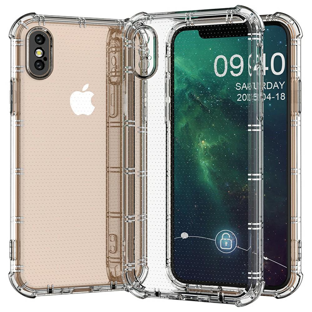 

SHANWO Чехол для iPhone XS/X Прямой край Прозрачный Противоударный ТПУ Задняя крышка для телефона A