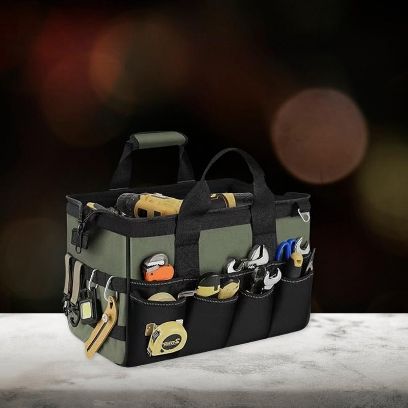 Multifunctional Tool Bag Waterproof Electrician Oxford Cloth Thickened Carpentry Tool Bag Large Maintenance Storage Bag