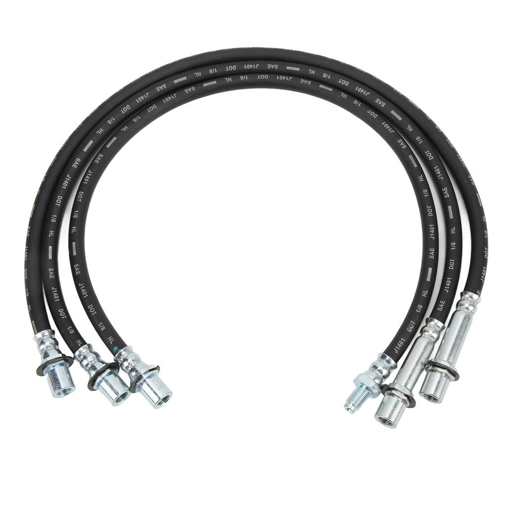 3pcs Extended Brake Line Kit Rear Front Rubber Replacement for Hilux LN106R LN46 RN46 YN65R
