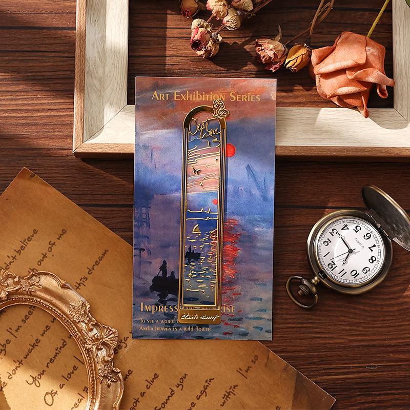 Van Gogh Retro Oil Painting Metal Bookmark - Exquisite Cultural Gift for Students