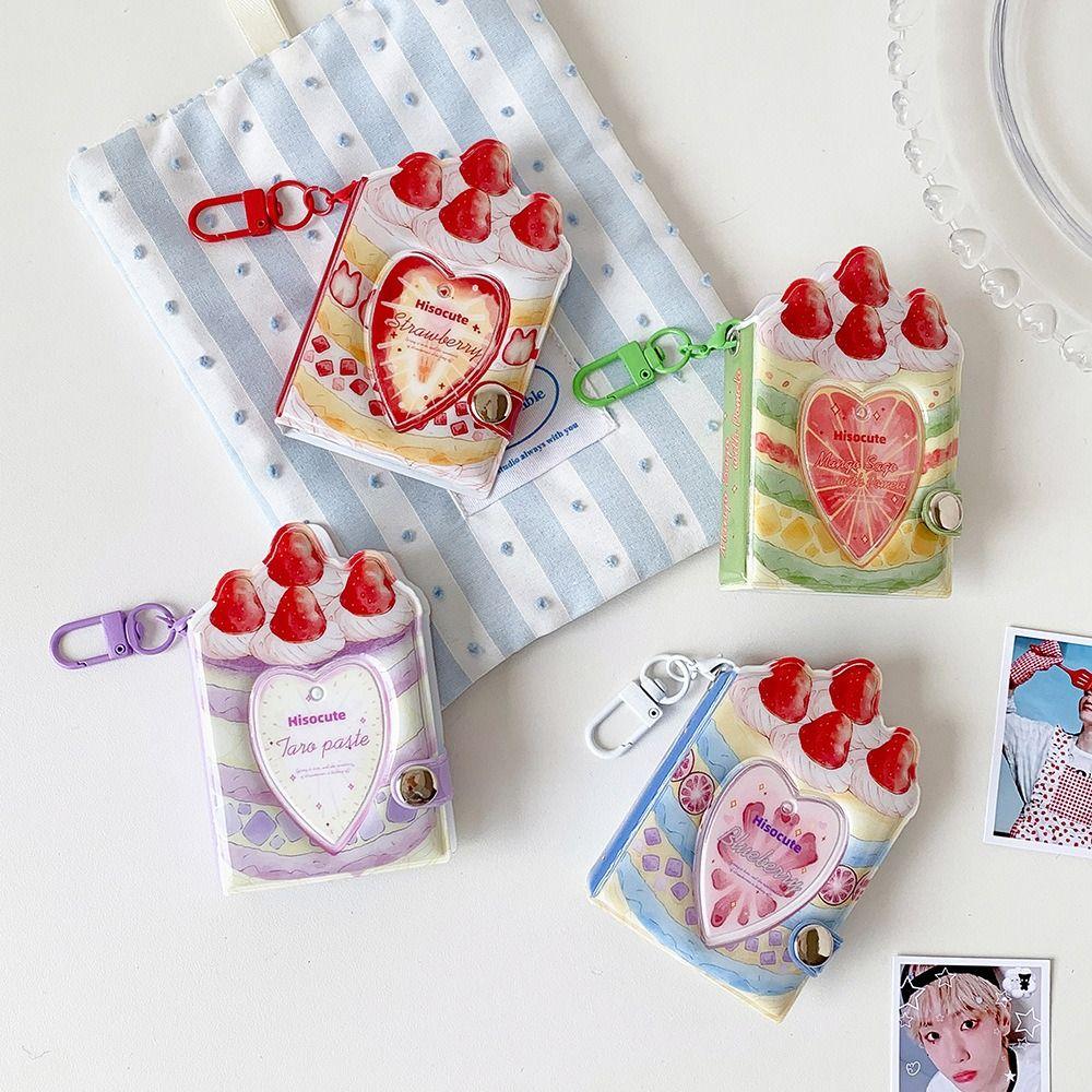 PVC Mini Photo Album 1 Inch Kpop Photo Card Book Holder Cute Photocard Binder Album Backpack Decor