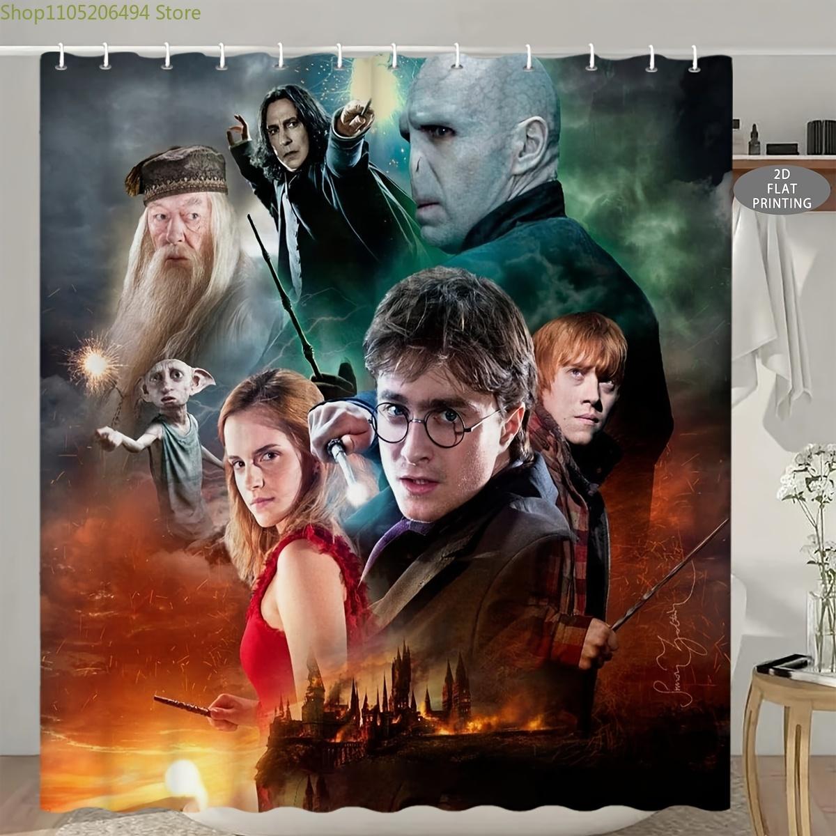 

1pc, 2D Flat, Harry Potter Movie Poster, Patterned Shower Curtain, Can Be Used As a Christmas Or Halloween Decoration Gift, Co 150x180cm