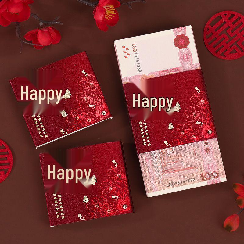 Buste Regalo Matrimonio Fidanzamento 2025 con Sigillo Doppia Felicità - Buste Rosse Regalo di Fidanzamento