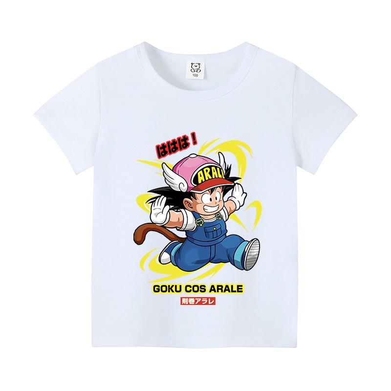 Slump Arale T-shirt Cute Girls Classic Anime Harajuku Cotton Kids Tees Streetwear Toddler Casual Short Sleeve Child Clothes Tops