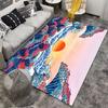 Colorful Wave and Sunset Art Suitable As a Non-slip Mat for the Living Room or Bedroom Sofa