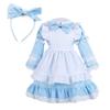 R U R Cute Maid Costume for Long Set with Apron and Perfect for Cultural School and Maid Set [Cos U] Kids, Cosplay, Sleeves, One-Piece Headband,