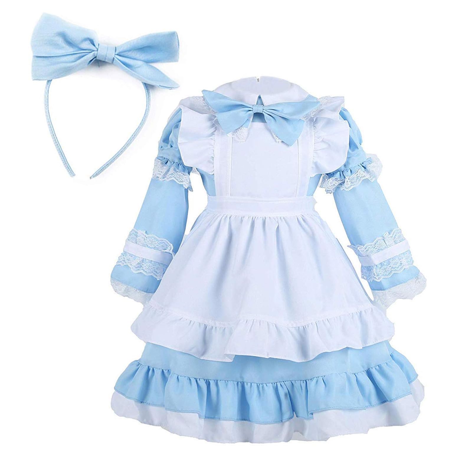 

R u R Maid Cosplay Long One Cultural School Set of 6 [Cos u] Clothes, Children s Costume, Costume, Sleeve, Cute, Piece, Apron, Headband, Festival,