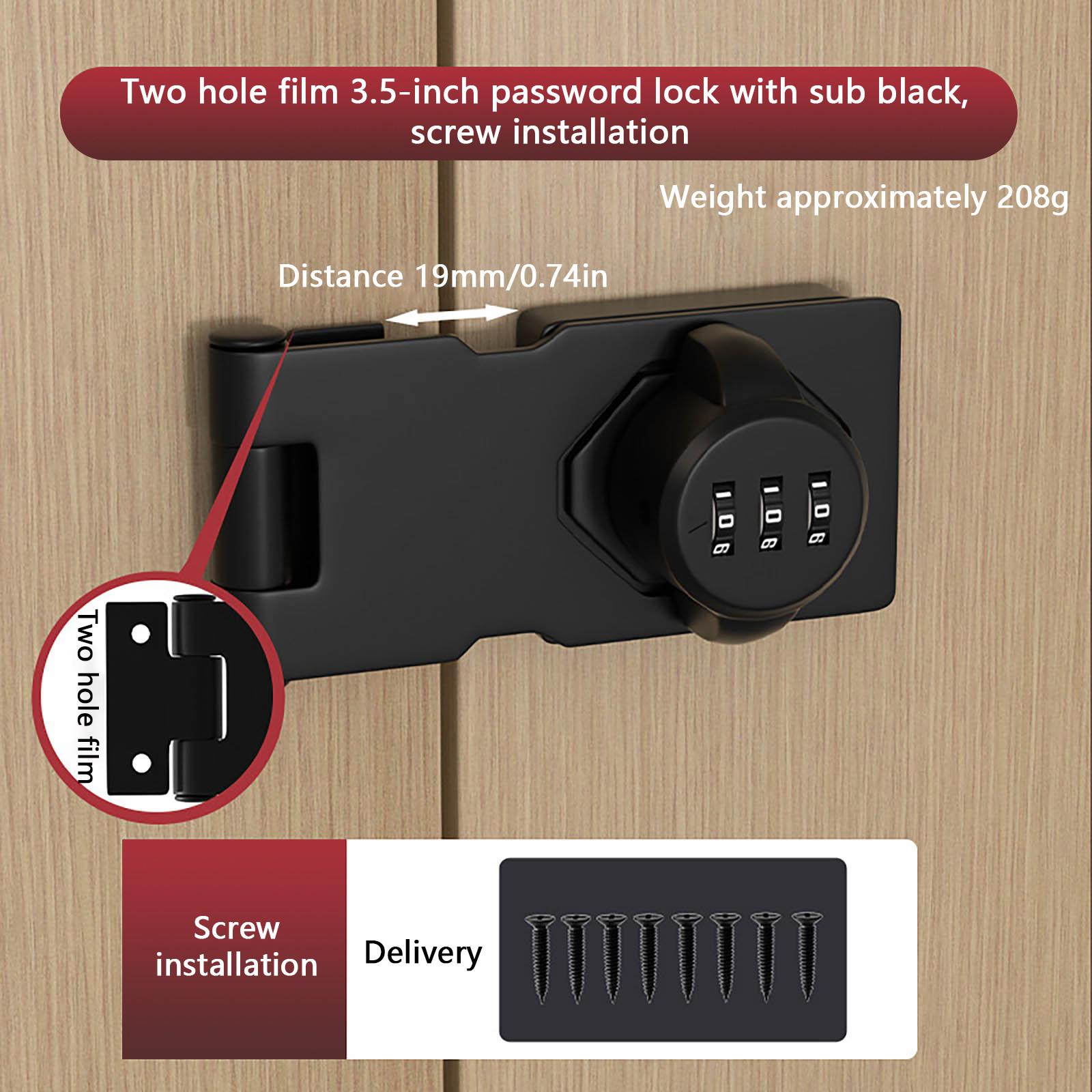 

Замок дверей шафи з паролем, замок холодильника, замок ящика проти крадіжки, замок шафи з подвійним відкриванням, замок розсувних дверей картотеки One Size чорний