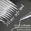 3/6Pcs Waterproof Permanent Paint Marker Pen, Gold and Silver Ink, Metallic, Rock, Mug, Ceramic, Glass, DIY Painting Supplies