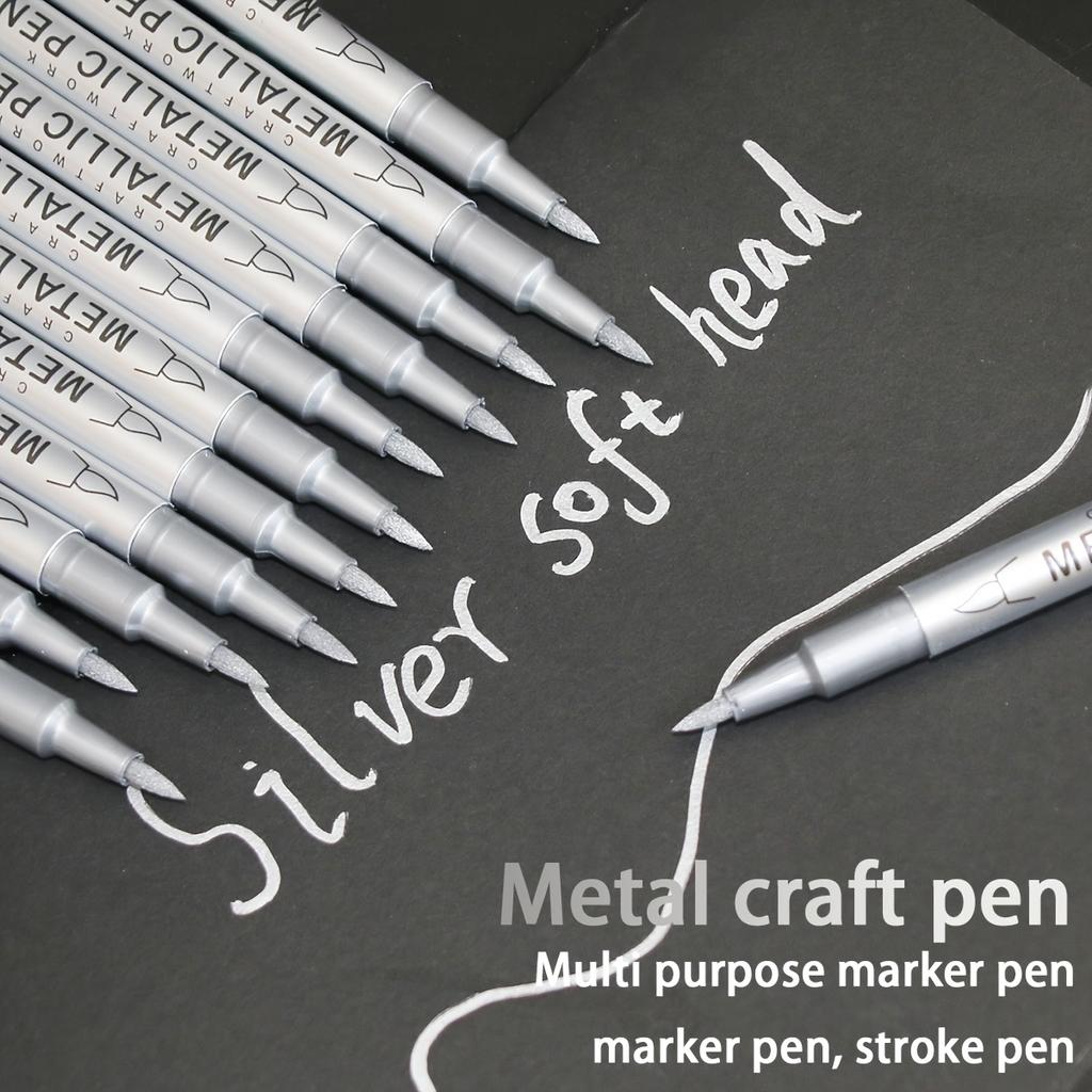 3/6Pcs Waterproof Permanent Paint Marker Pen, Gold and Silver Ink, Metallic, Rock, Mug, Ceramic, Glass, DIY Painting Supplies