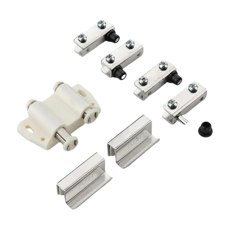Double Head Catches Glass Door Hinge Clamp Push To Open Touch Latches