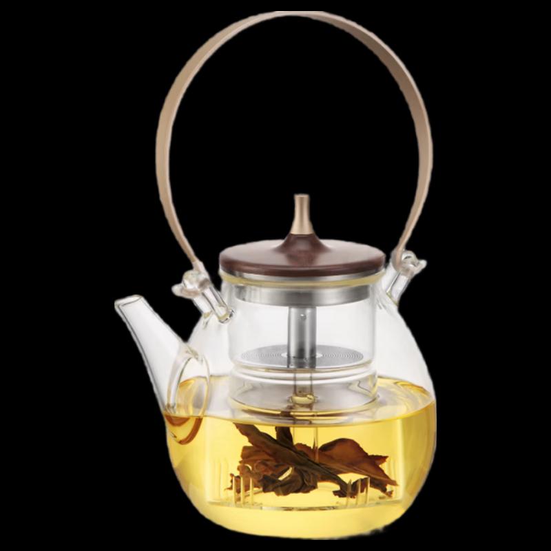SAMADOYO 1000ml Glass Steaming Teapot