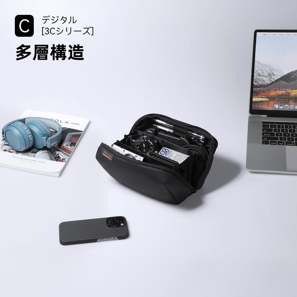 MARK RYDEN Gadget 2024 Latest Travel Opening Perfect for PC Business and Shag Case Pouch, Compact, Model, Pouch, Lightweight, 180° Design,