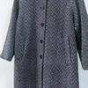 IC Xiaohe 2025 Herbst Damen Wollmischung Tweed Langer Mantel