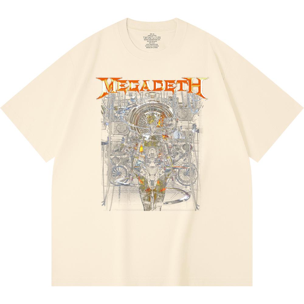 T-shirt Heavy Metal 230 g/m² 100% Bawełna Z Nadrukiem Zespołu Rockowego Popularnej Muzyki Unisex Ciężki Bawełniany T-shirt