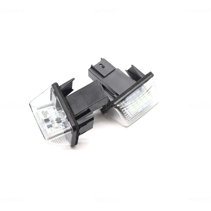 For Peugeot 206 207 307 308 407 5008 Partner Citroen C3 C4 C5 Car LED License Number Plate Light Lamp White Light