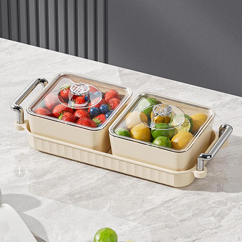 Candy Serving Tray Compartment Multiuse Food Storage Moveable Bowl Veggie Dish for Nuts