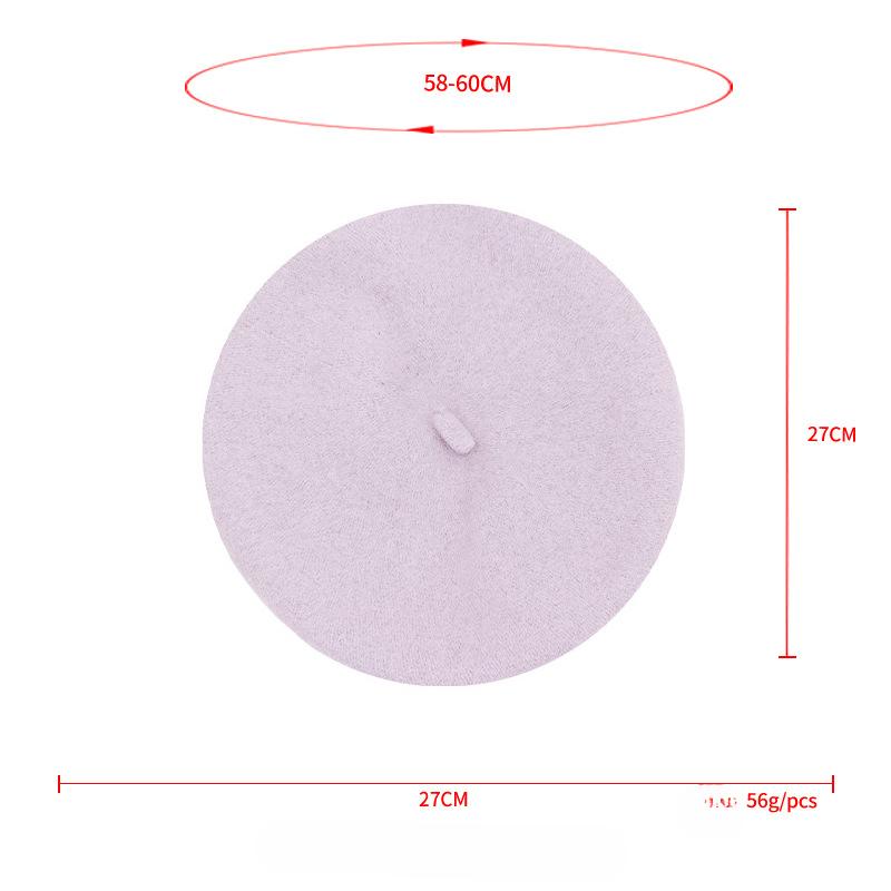 Acrylic Beret Winter Vintage Painter Hat Women's Fashion Beret