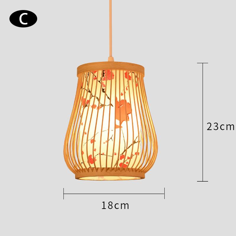 Chinese Style Bamboo Art Chandelier Creative Zen Teahouse Restaurant Hotel Hot Pot Shop Decor Hanging Bamboo Art Lamp Cover