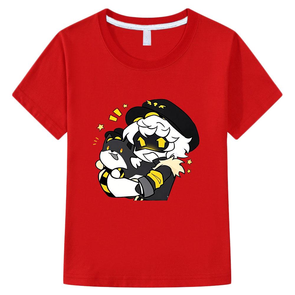 

100% Cotton Game Murder Drones Children s T-Shirt Cartoon Print Kids Tees Streetwear Boys Girls Summer Tops O-Neck Short Sleeve 100 красный