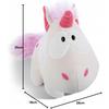 Teodor Plush Toy Unicorn White with Pink Details 30x45cm Soft Cuddly Stuffed Animal Kids Gift