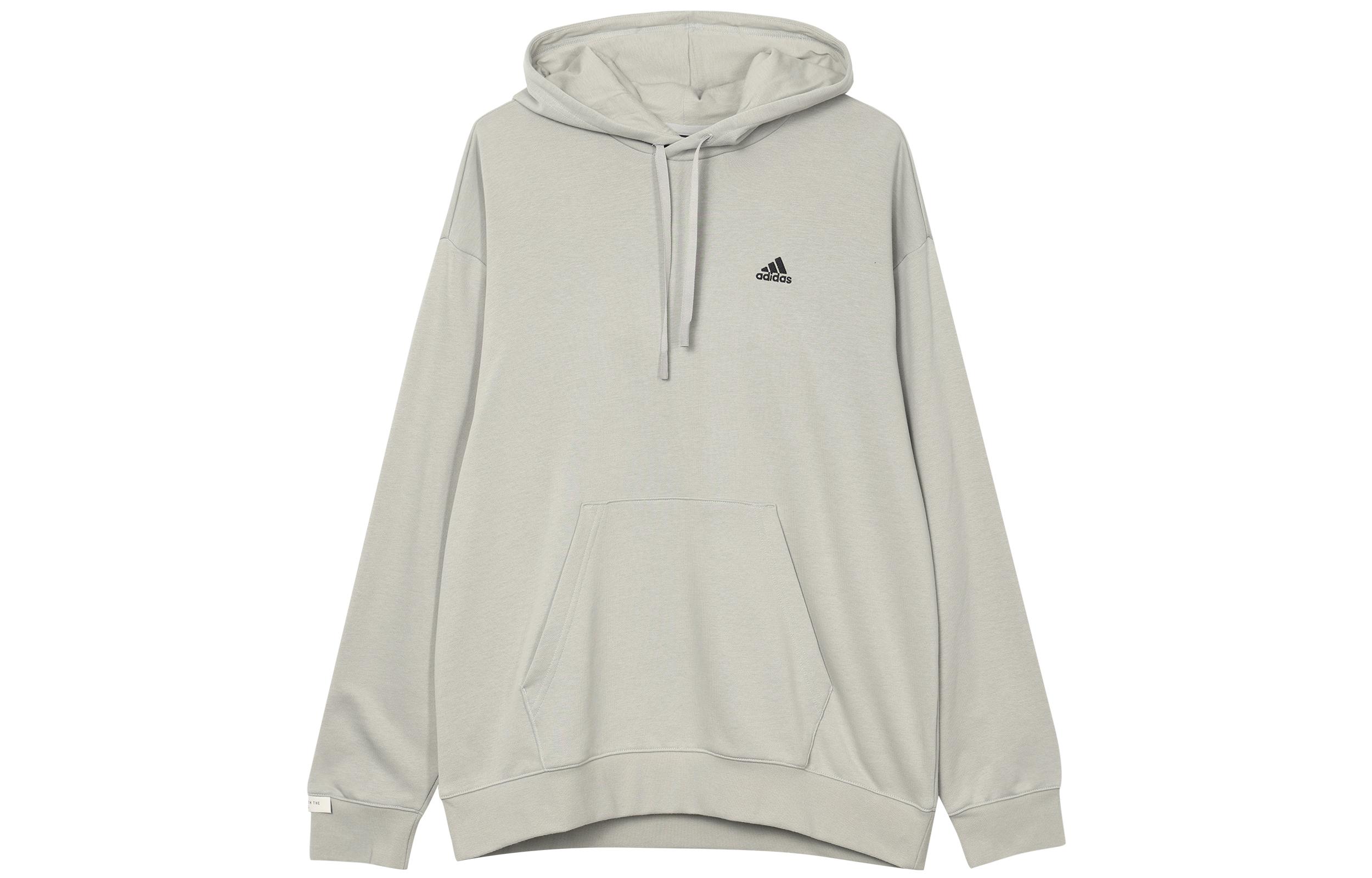 Adidas SWEAT Logo Hoodie Sweatshirt Unisex Metallic Gray IV7596 XL